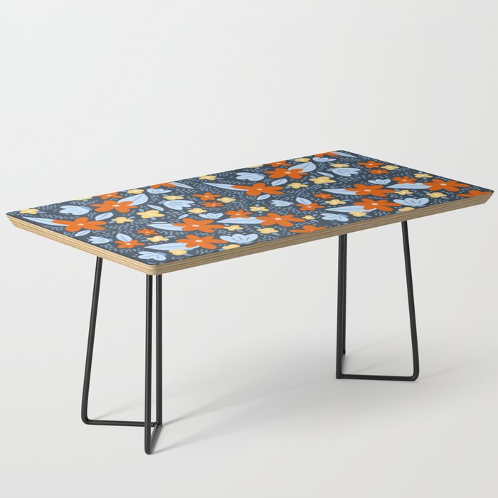 Red and yellow flowers pattern Coffee Table Gallery Image 1