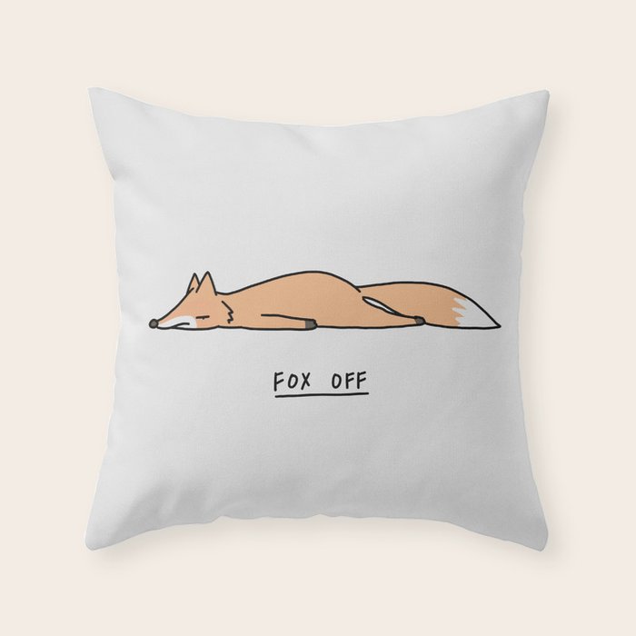 Fox Off Throw Pillow Gallery Image 1