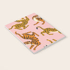 Bengal tigers and leopards on pink background Notebook Gallery Image 3