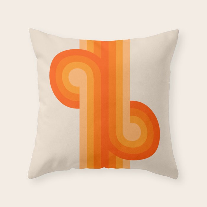 Creamsicle Knots Throw Pillow