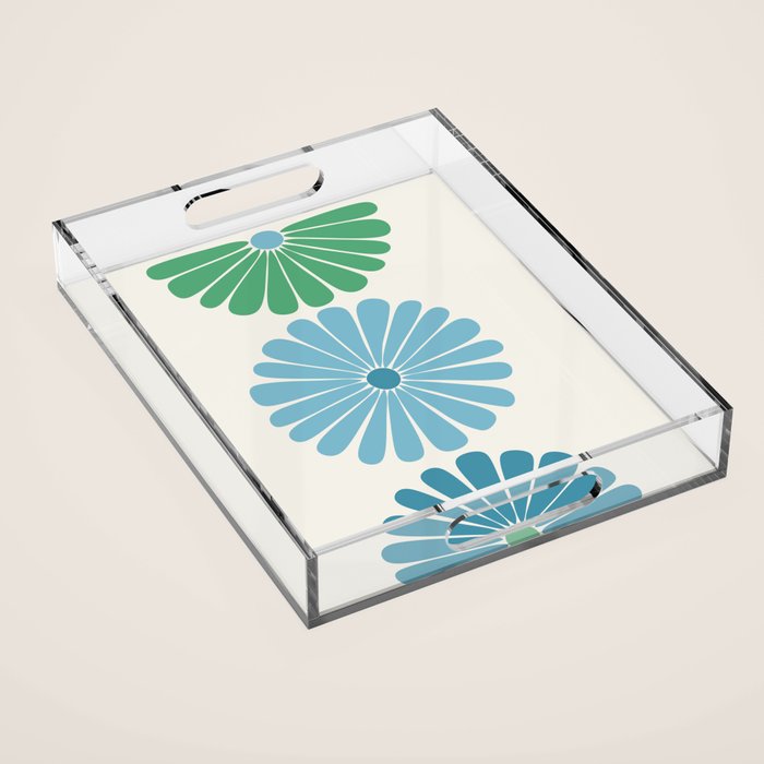 Retro Summer Daisies VI Acrylic Tray Gallery Image 1