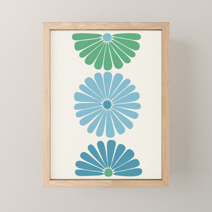 Retro Summer Daisies VI Mini Art Print Gallery Image 1
