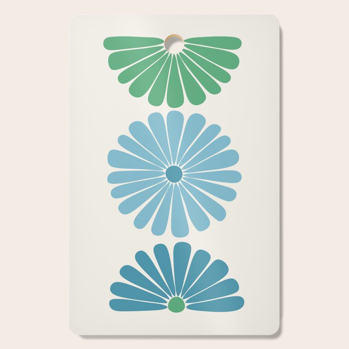 Retro Summer Daisies VI Cutting Board Gallery Image 1