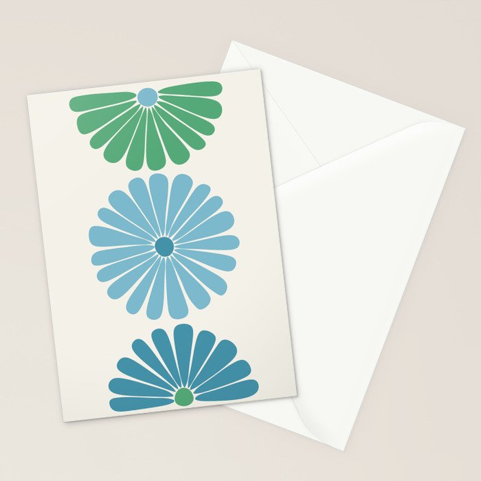 Retro Summer Daisies VI Stationery Card Gallery Image 2