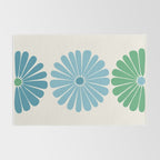 Retro Summer Daisies VI Rug Gallery Image 2