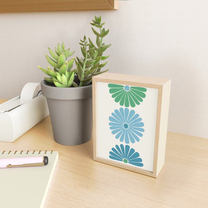 Retro Summer Daisies VI Mini Art Print Gallery Image 2