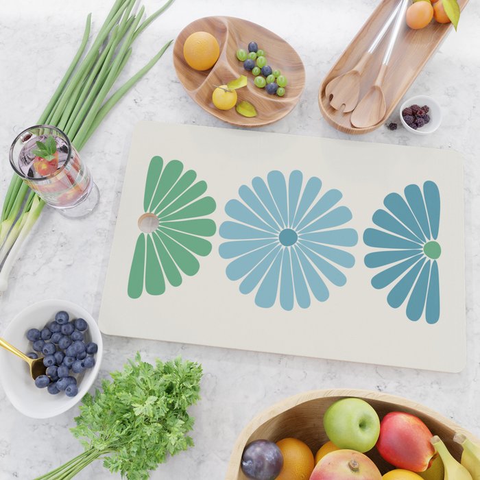 Retro Summer Daisies VI Cutting Board Gallery Image 2