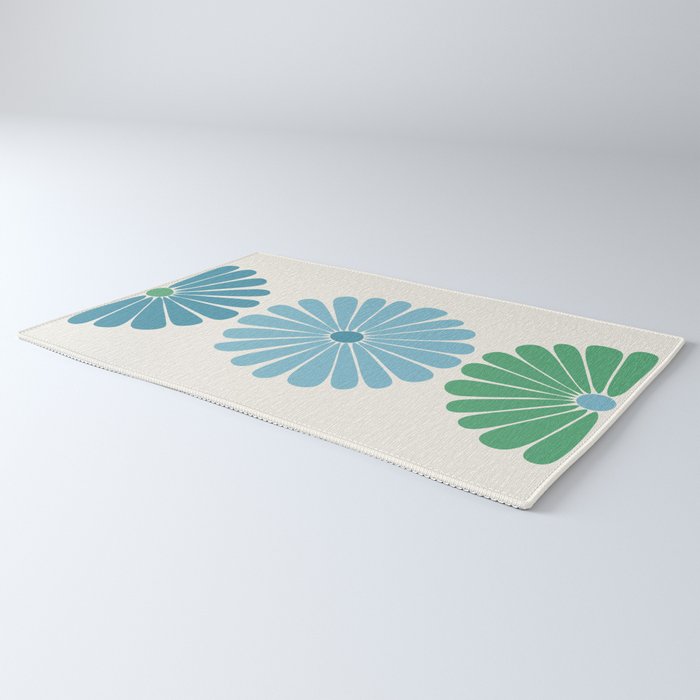 Retro Summer Daisies VI Rug Gallery Image 3