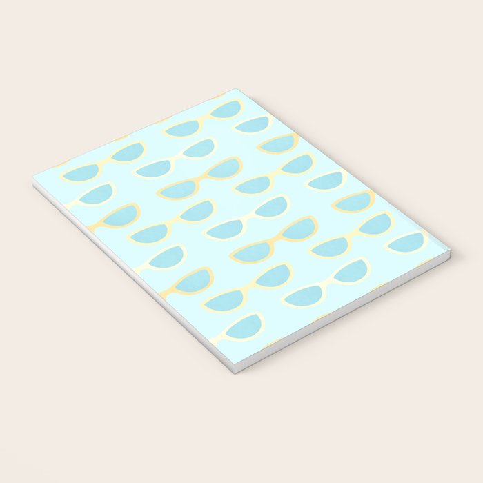 Yellow and blue retro sunglasses Notebook Gallery Image 3