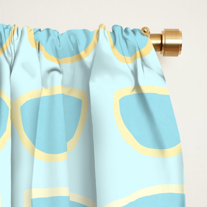 Yellow and blue retro sunglasses Window Curtain Gallery Image 2