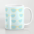 Yellow and blue retro sunglasses Coffee Mug Gallery Image 1