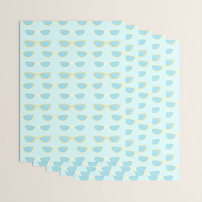 Yellow and blue retro sunglasses Wrapping Paper Gallery Image 3