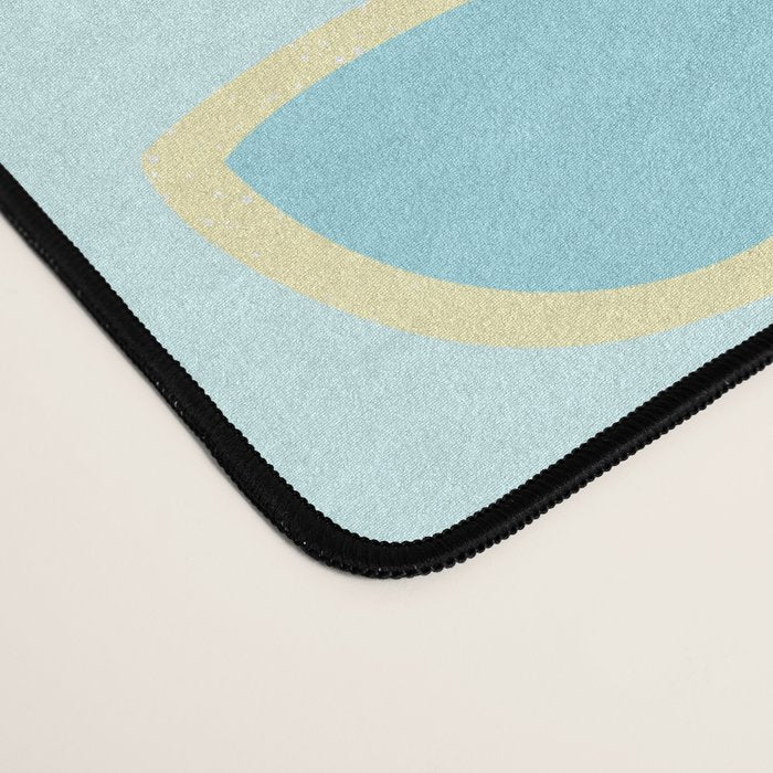 Yellow and blue retro sunglasses Desk Mat Gallery Image 4