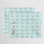 Yellow and blue retro sunglasses Placemat Gallery Image 1