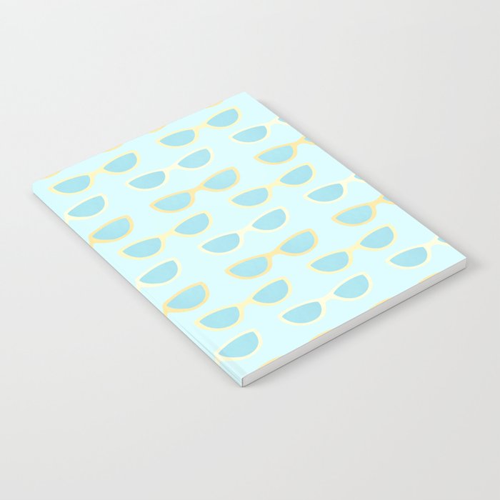 Yellow and blue retro sunglasses Notebook Gallery Image 2