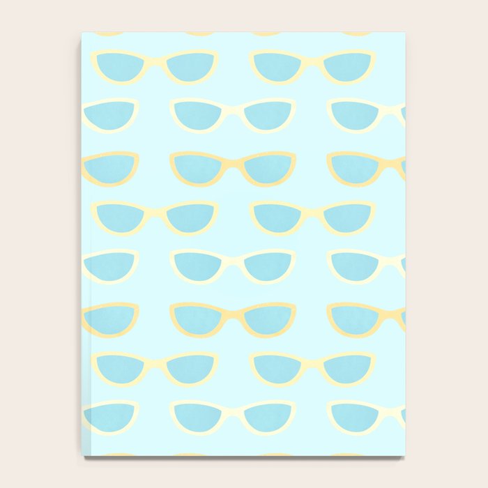 Yellow and blue retro sunglasses Notebook Gallery Image 4