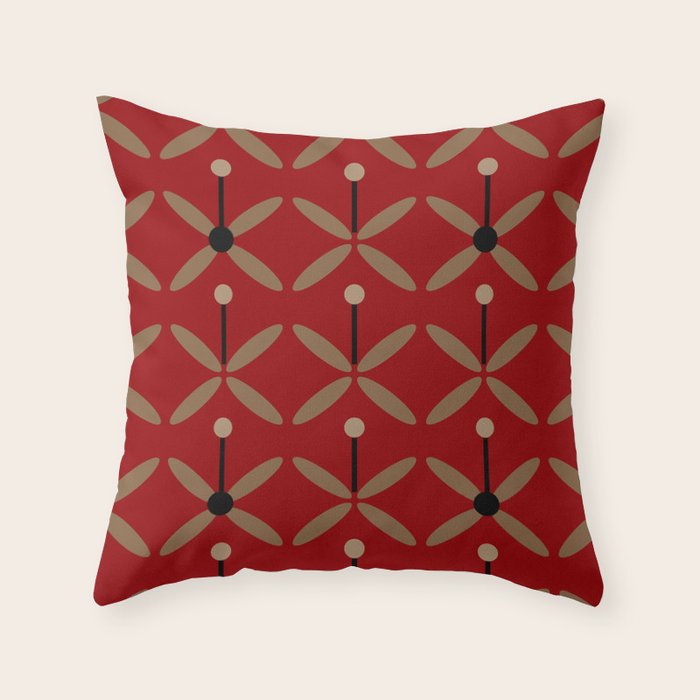 Bella Red Throw Pillow Gallery Image 6