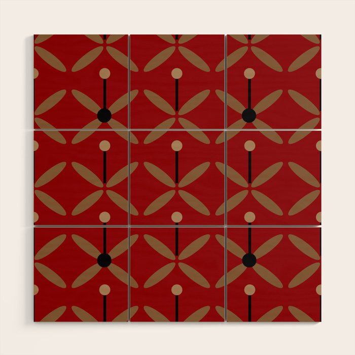 Bella Red Wood Wall Art Gallery Image 1
