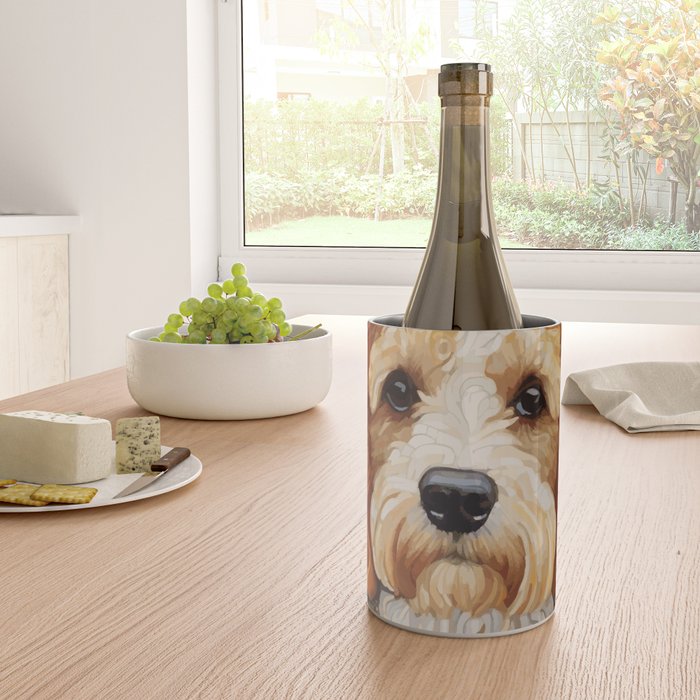 Cute Klimt Dog with Colorful Jacket Wine Chiller Gallery Image 4