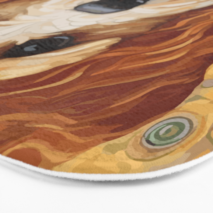 Cute Klimt Dog with Colorful Jacket Bath Mat Gallery Image 3