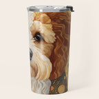 Cute Klimt Dog with Colorful Jacket Travel Mug Gallery Image 2