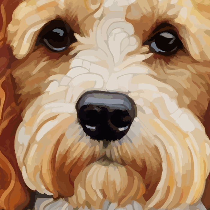 Cute Klimt Dog with Colorful Jacket Coffee Mug Gallery Image 2