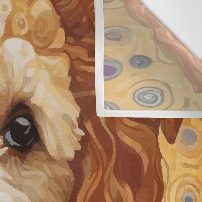 Cute Klimt Dog with Colorful Jacket Wall Tapestry Gallery Image 3