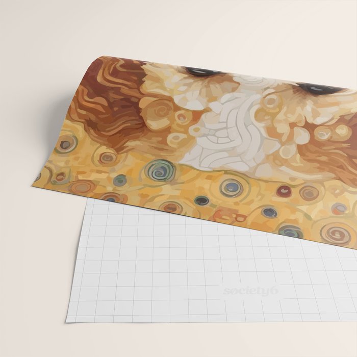 Cute Klimt Dog with Colorful Jacket Wrapping Paper Gallery Image 2