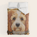 Cute Klimt Dog with Colorful Jacket Duvet Cover Gallery Image 6