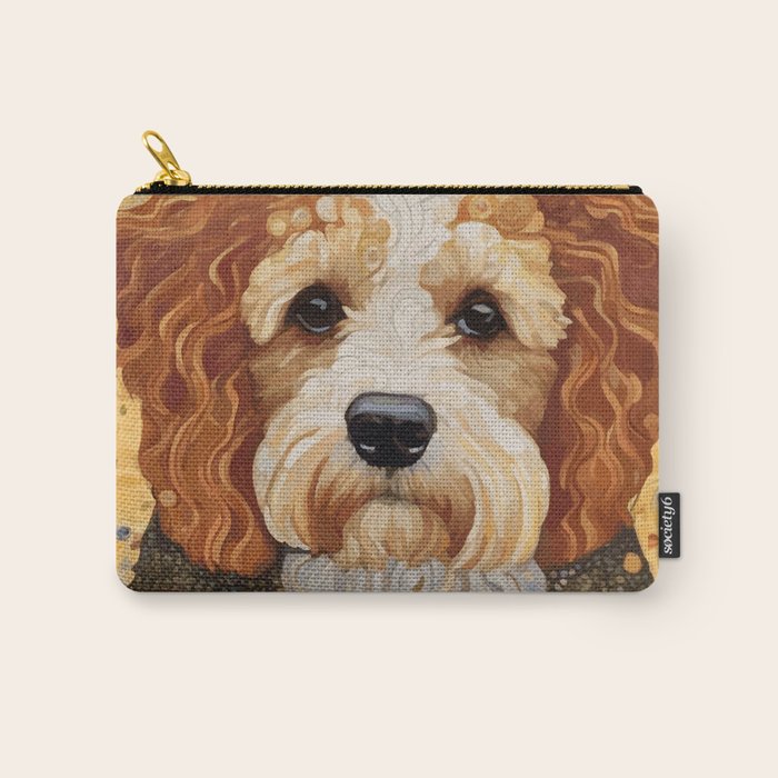 Cute Klimt Dog with Colorful Jacket Carry All Pouch Gallery Image 1