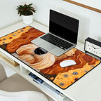 Cute Klimt Dog with Colorful Jacket Desk Mat Gallery Image 2