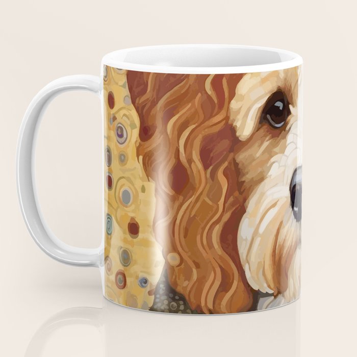 Cute Klimt Dog with Colorful Jacket Coffee Mug Gallery Image 3