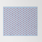 Y2K Cherries - Blue Pattern Miniature Throw Blanket Gallery Image 2