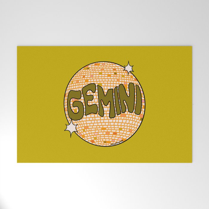 Gemini Disco Ball Welcome Mat Gallery Image 1