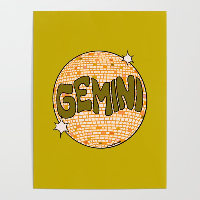 Gemini Disco Ball Poster Gallery Image 1