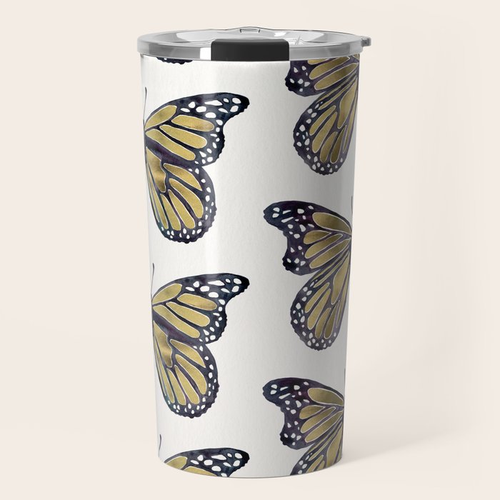 Gold Butterfly Travel Mug Gallery Image 1