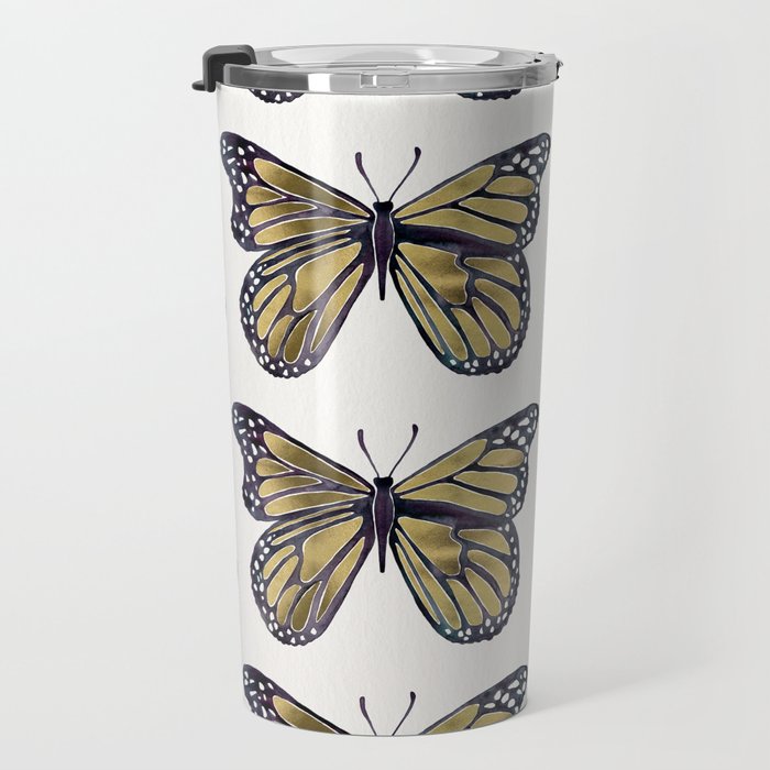 Gold Butterfly Travel Mug Gallery Image 3