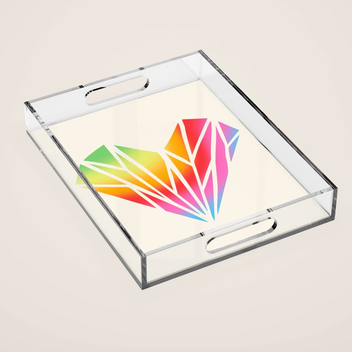 Pride Heart Acrylic Tray Gallery Image 1