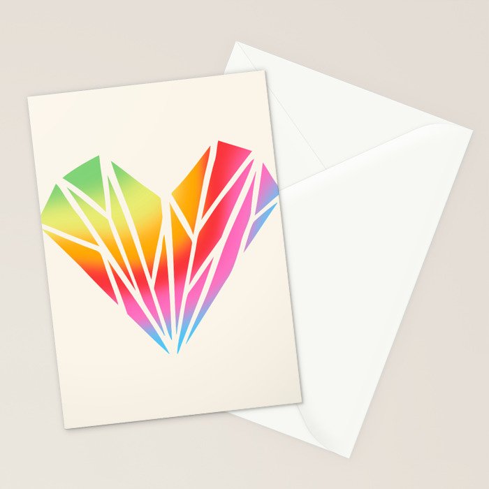 Pride Heart Stationery Card Gallery Image 2