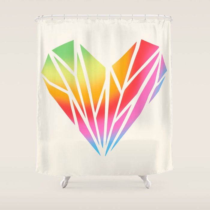 Pride Heart Shower Curtain Gallery Image 1