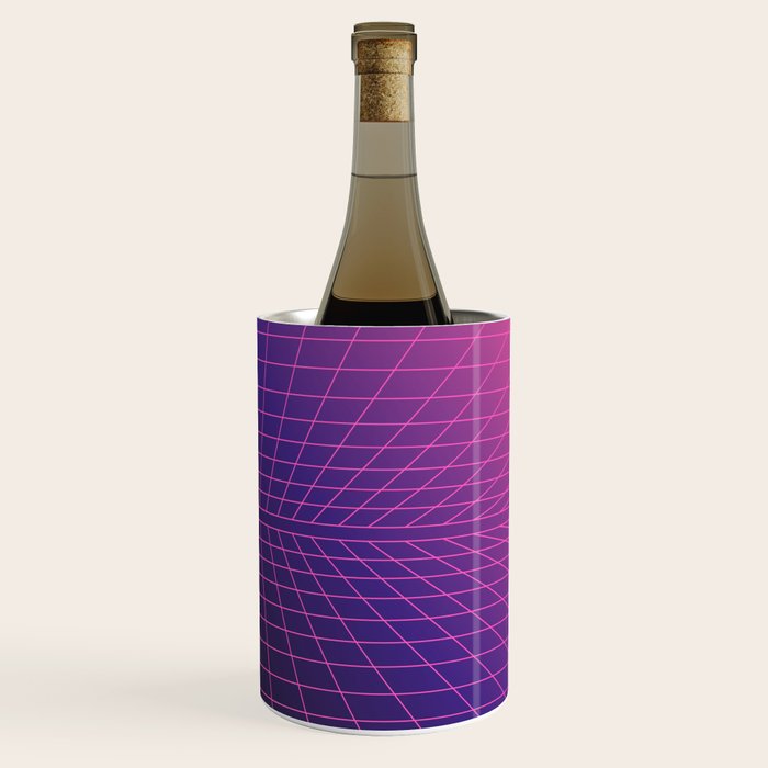 Outrun Grid / 80s Retro Wine Chiller Gallery Image 3