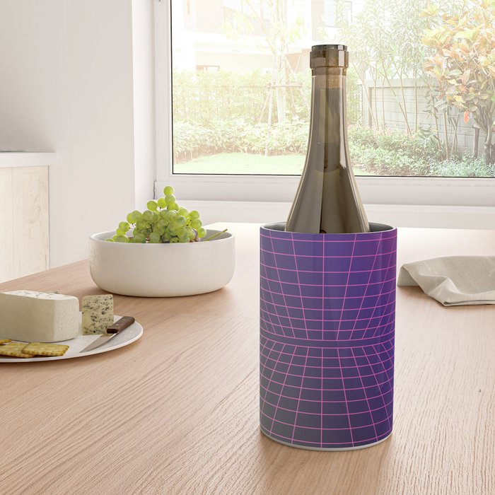 Outrun Grid / 80s Retro Wine Chiller Gallery Image 4