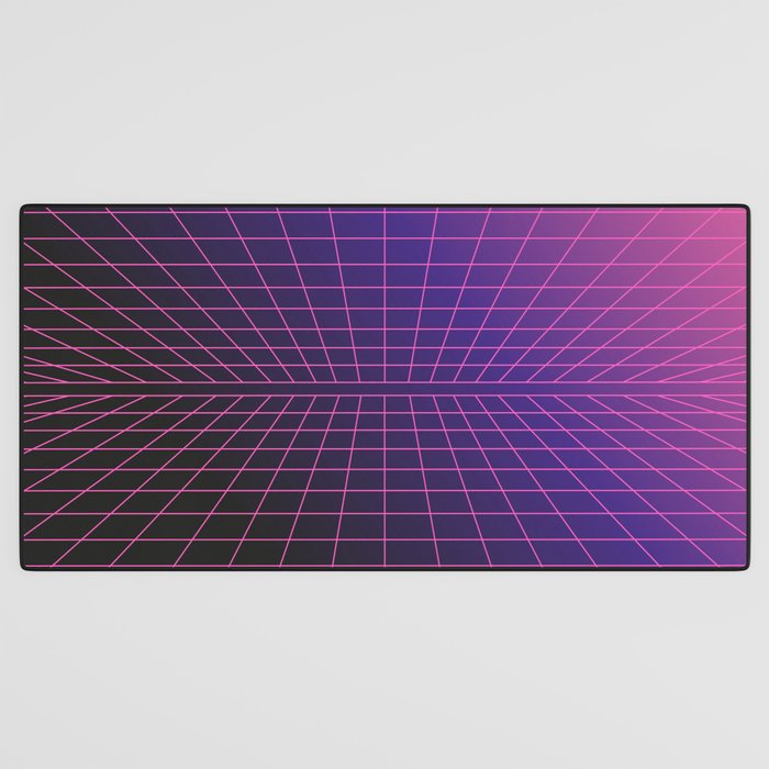 Outrun Grid / 80s Retro Desk Mat Gallery Image 3