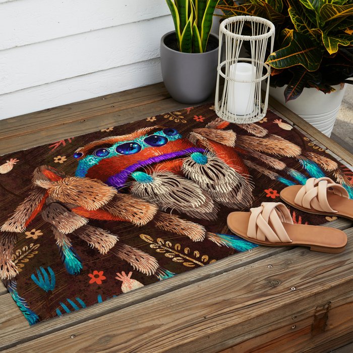 Jumping Spider Outdoor Rug Gallery Image 2