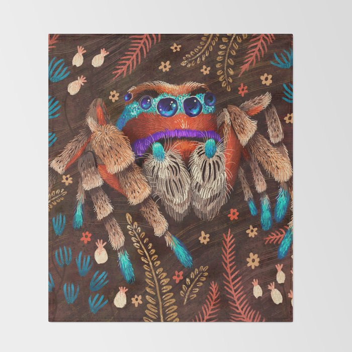 Jumping Spider Throw Blanket Gallery Image 2