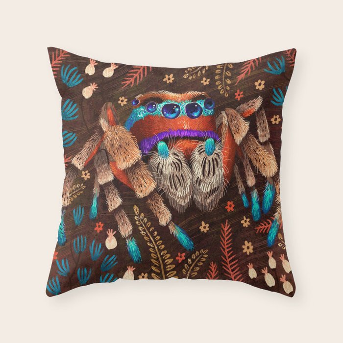 Jumping Spider Throw Pillow Gallery Image 1