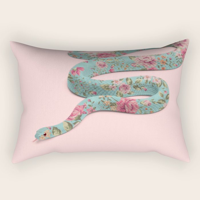 FLORAL SNAKE Rectangular Pillow Gallery Image 1