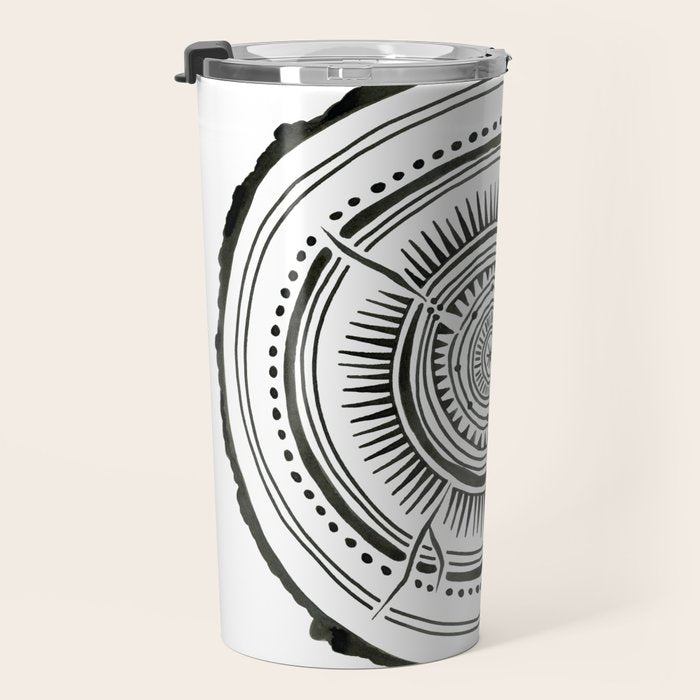 Quaking Aspen - Black Tree Rings Travel Mug Gallery Image 3