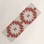 Southwestern Minimalism - Red Neutral Beige Yoga Mat Gallery Image 1