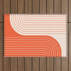 Two Tone Line Curvature XI  Outdoor Rug Gallery Image 1